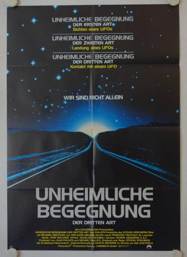 Unheimliche Begegnung der Dritten Art originales deutsches A0-Filmplakat